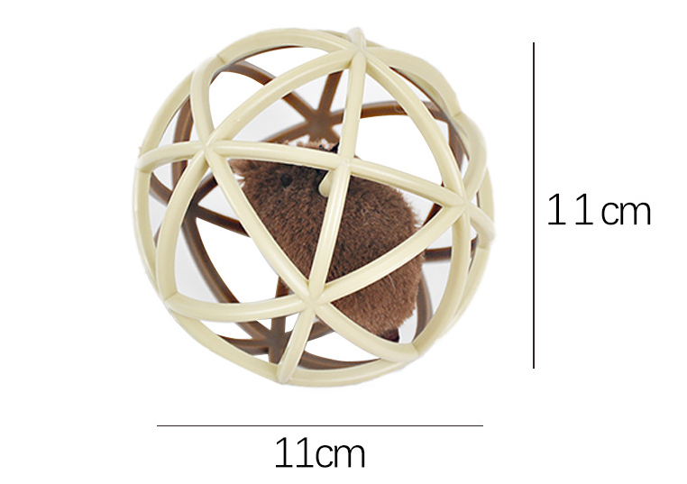Pet Vocalizing Cat Toy Ball with Cage