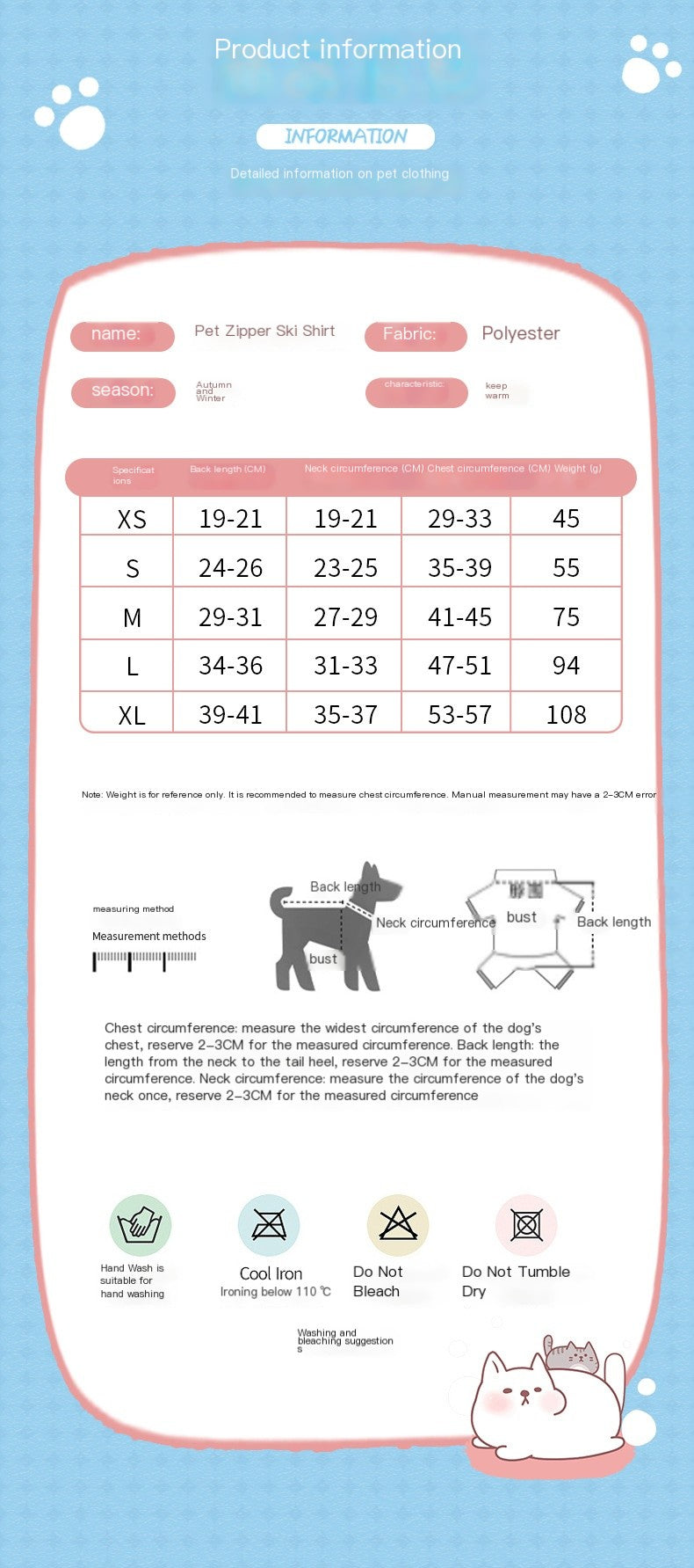 SnowPup™ Pet Ski Suit – Cotton Winter Coat for Dogs