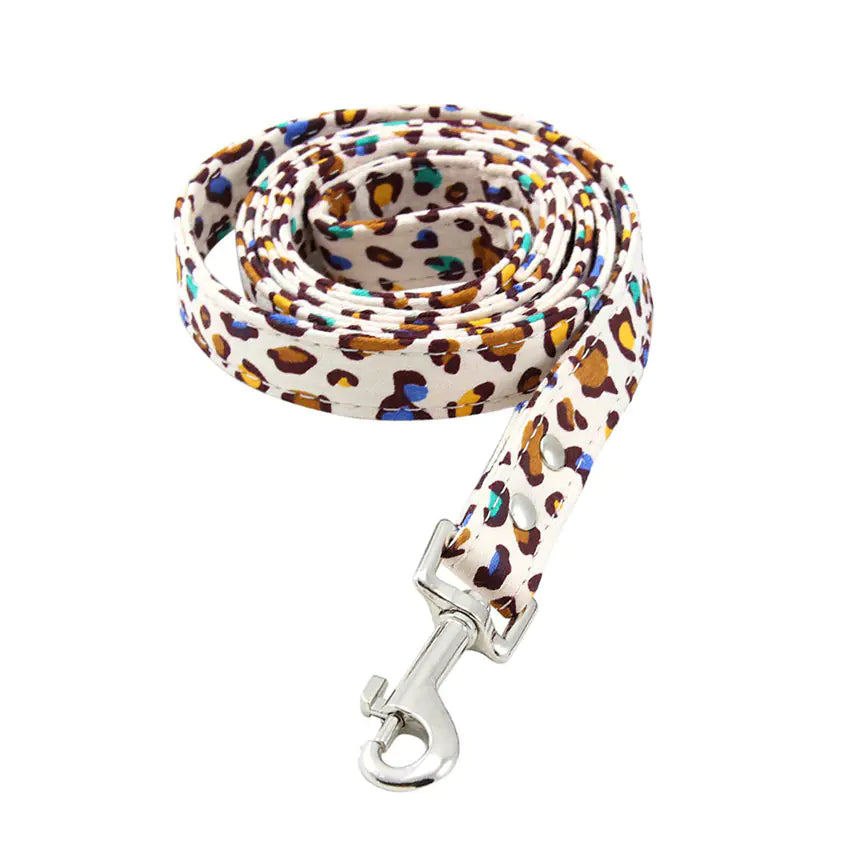 Leopard Luxe Dog Collar Traction Ro