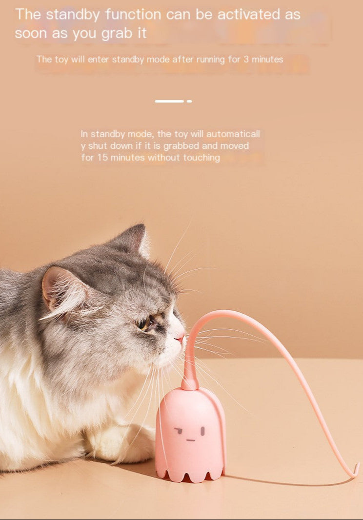 Smart Electric Cat Teaser Toy with Rotating Tail