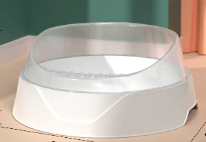 Semi-Enclosed Cat Litter Box with Shovel