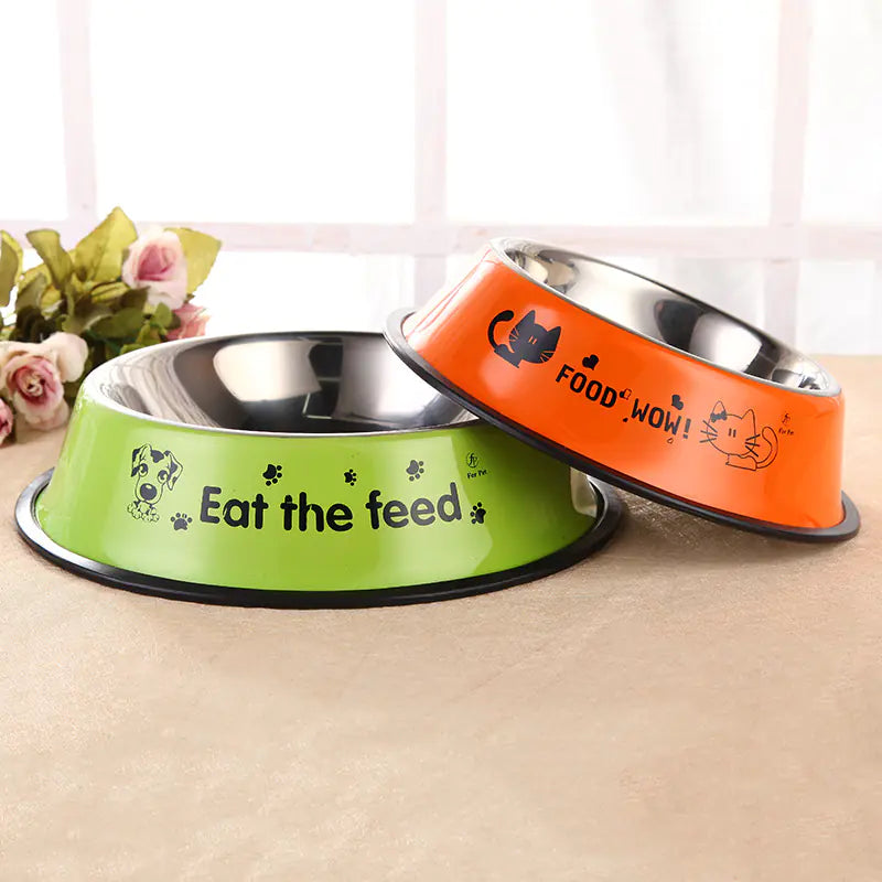 Vibrant Stainless Steel Dog Bowls — Style Meets Function!