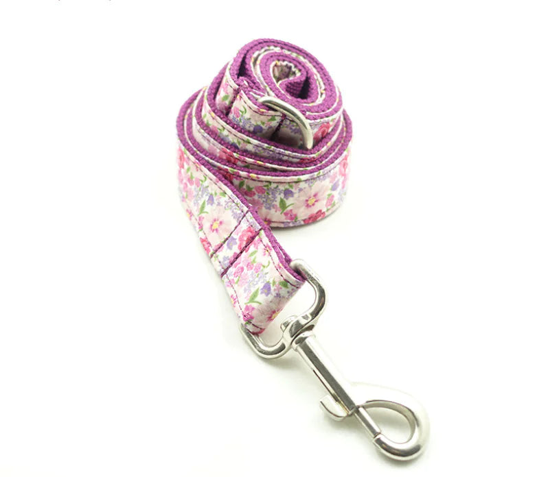 Drools&Tools Purple Flower Dog Leash