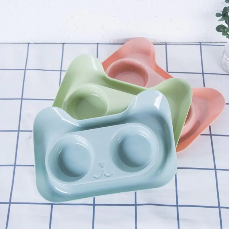 Stainless Steel Cat Head Double Bowl