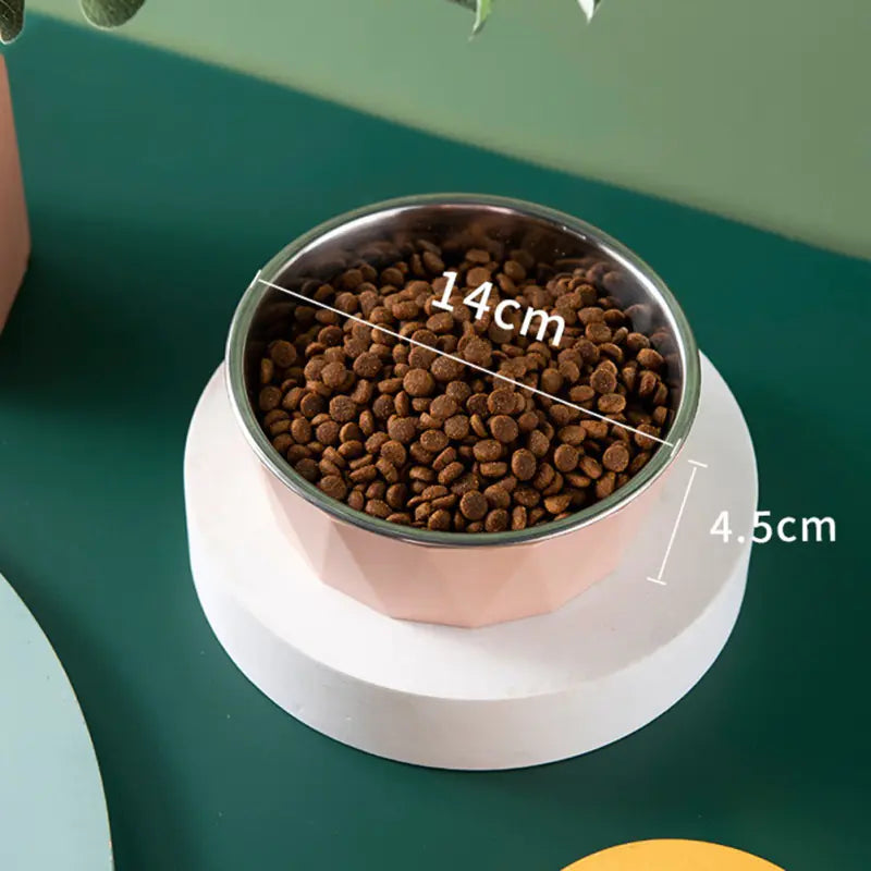 High Foot Stainless Steel Cat and Dog Bowl Feeder