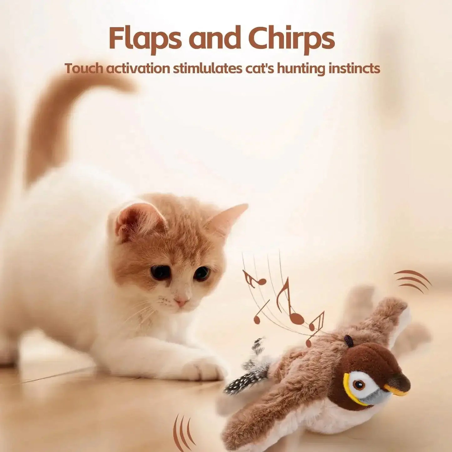 Interactive Flapping Bird Cat Toy