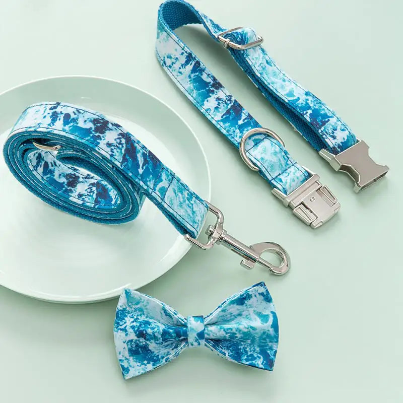Dog Collar and Traction Rope Set