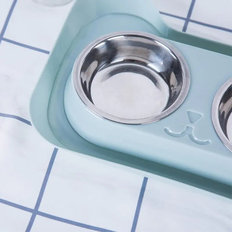 Stainless Steel Cat Head Double Bowl