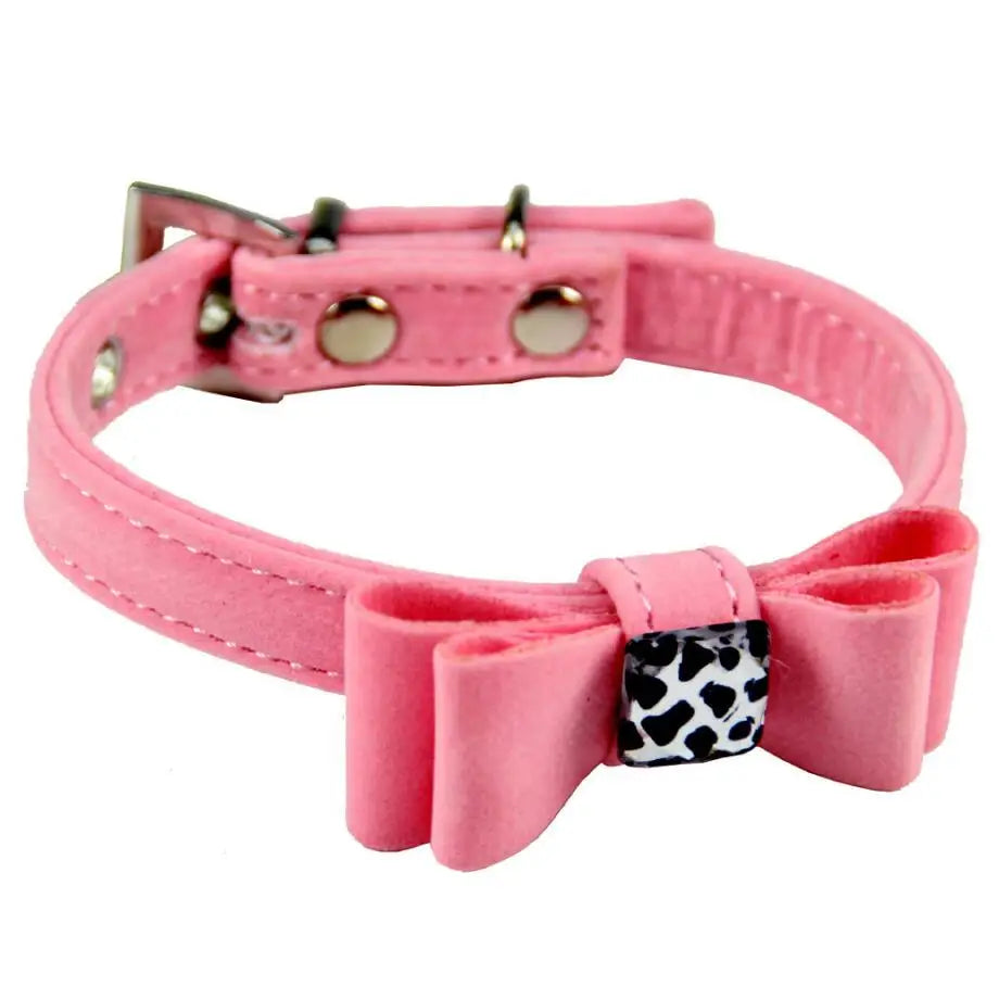 Drools&Tools Velvet Pet Collar Set with Bow Tie