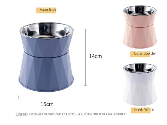 High Foot Stainless Steel Cat and Dog Bowl Feeder