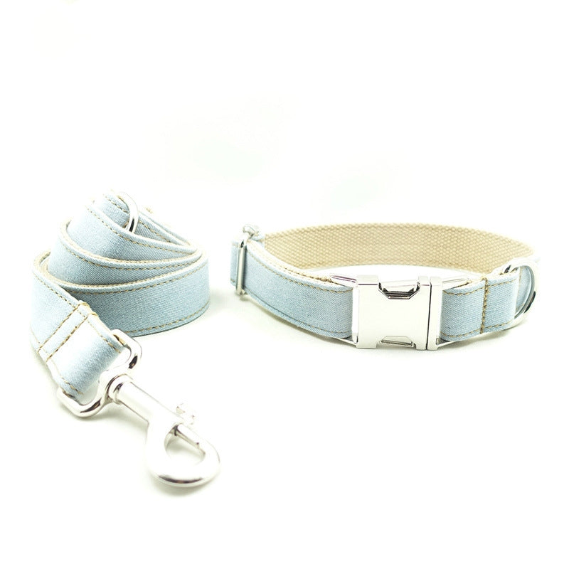 Blue Denim Dog Leash Set – Style Meets Strength
