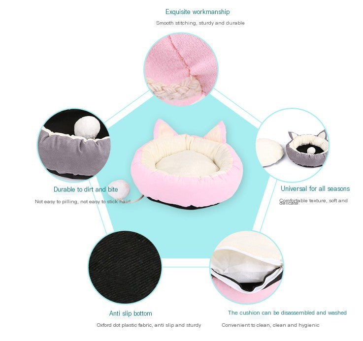 DroolsNest™ Washable Pet Bed