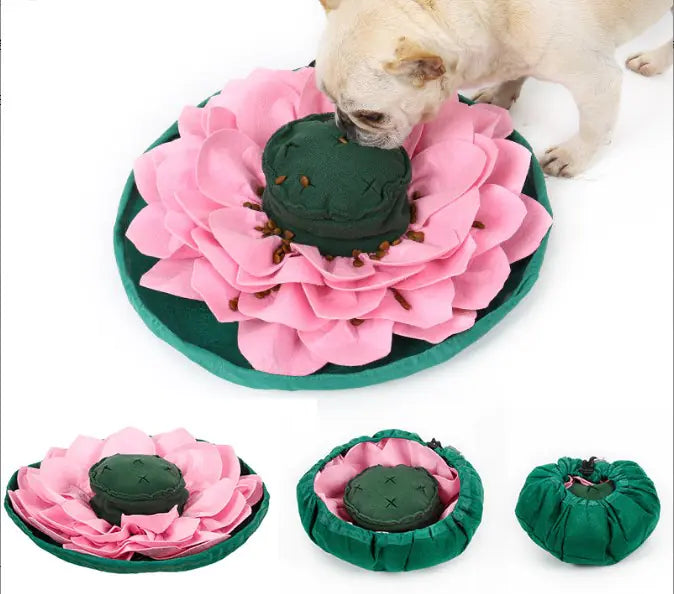 Pet Lotus Sniffing Mat for Slow Feeding Training Toy