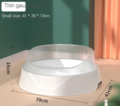 Semi-Enclosed Cat Litter Box with Shovel