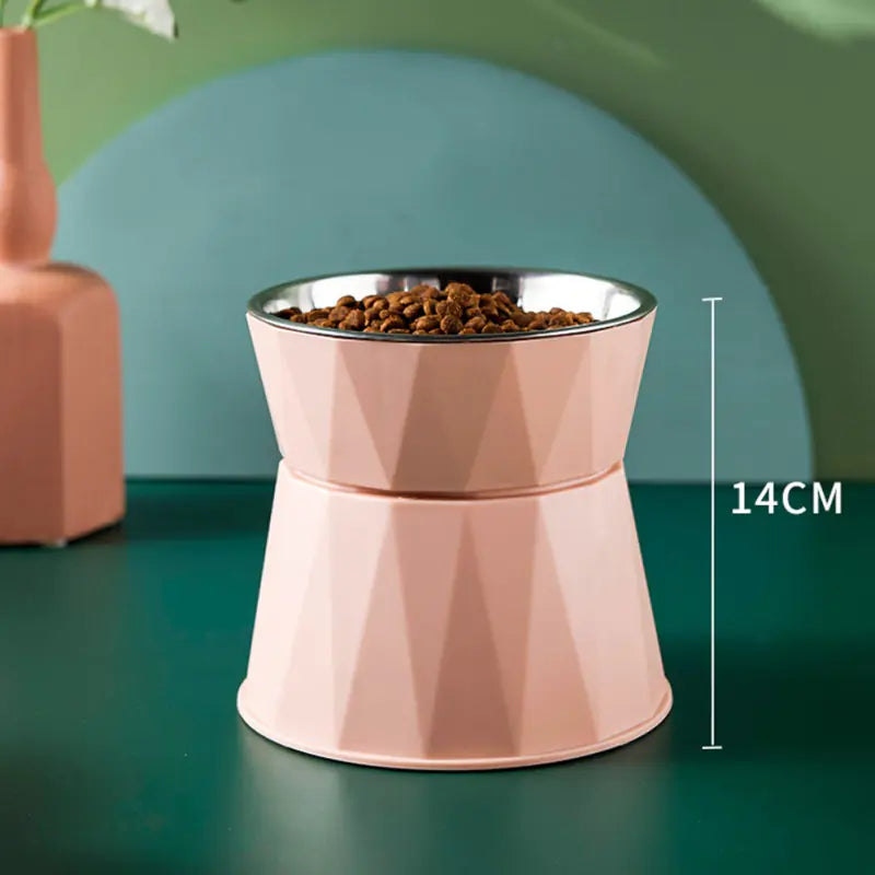 High Foot Stainless Steel Cat and Dog Bowl Feeder