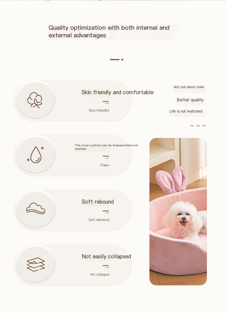 Plush Haven™ Washable Pet Bed