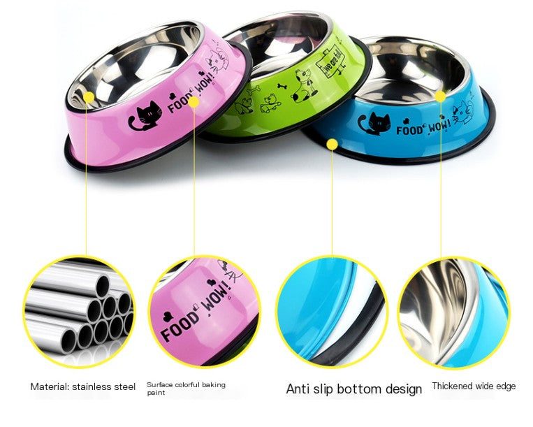 Vibrant Stainless Steel Dog Bowls — Style Meets Function!
