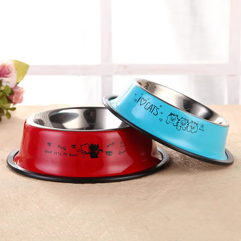 Vibrant Stainless Steel Dog Bowls — Style Meets Function!