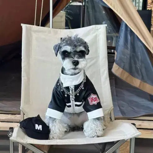 Embroidered Leather Dog Jacket
