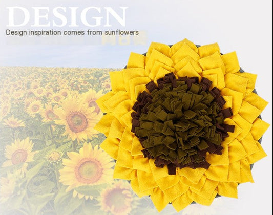 SniffBloom™ Sunflower Pet Snuffle Mat – Slow Feeding & Training Toy