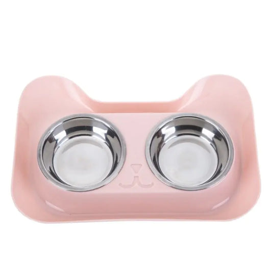 Stainless Steel Cat Head Double Bowl