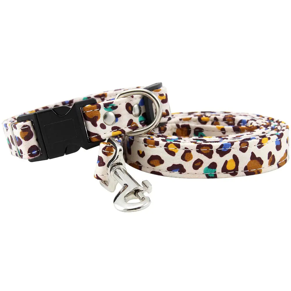Leopard Luxe Dog Collar Traction Ro