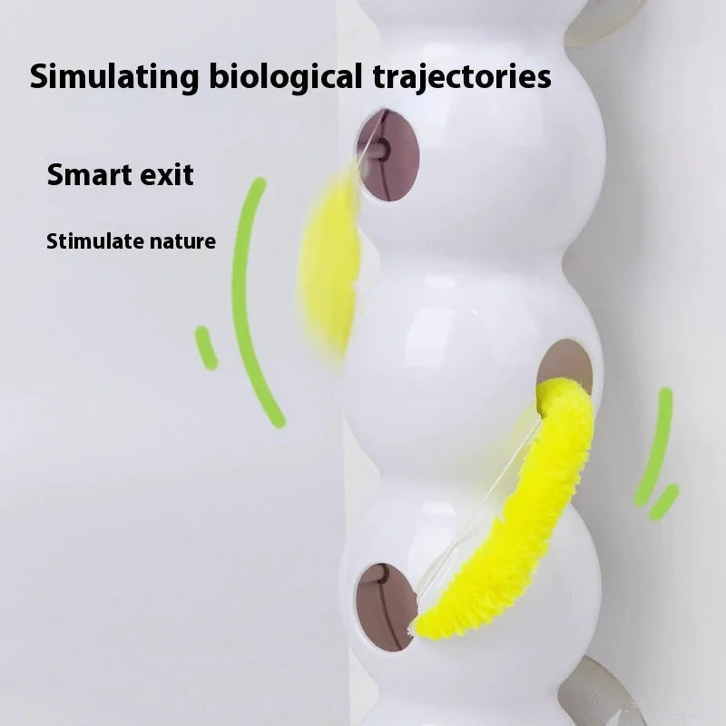 Interactive Cat Toy with Intelligent Sensor – Feather Teaser Fun