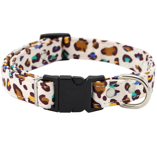 Leopard Luxe Dog Collar Traction Ro