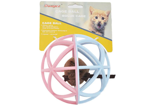 Pet Vocalizing Cat Toy Ball with Cage