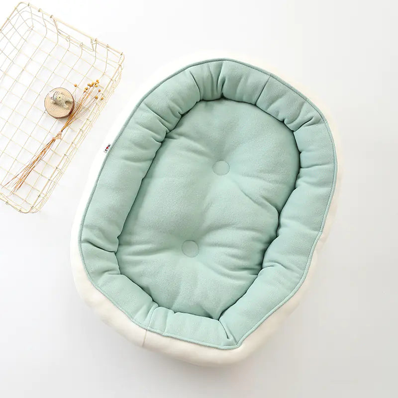 SnuggleNest Luxe: Reversible Velvet Bed for Cats & Small Dogs