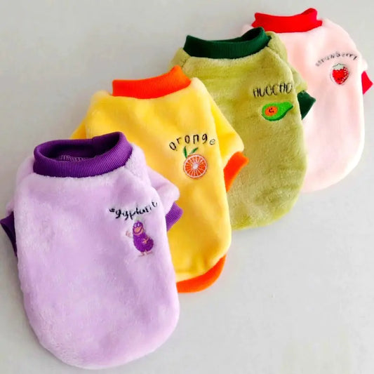 Fruit Fleece Dog Hoodie