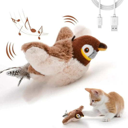 Interactive Flapping Bird Cat Toy