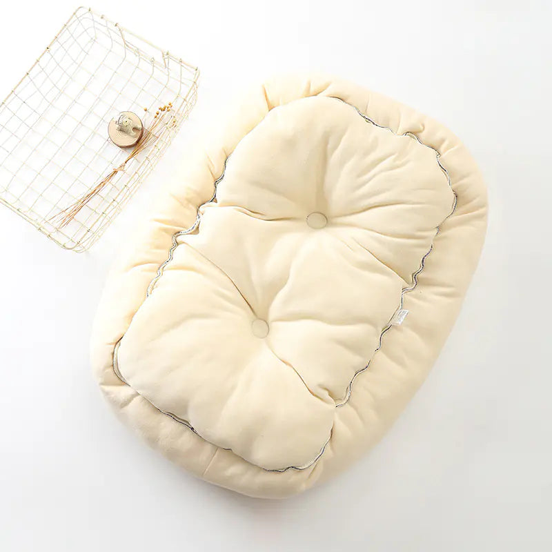 SnuggleNest Luxe: Reversible Velvet Bed for Cats & Small Dogs