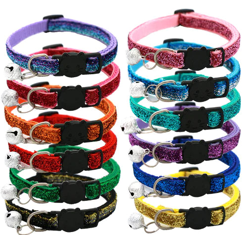 Adjustable Colorful Cat Collar with Bell – Style, Comfort & Safety Combined