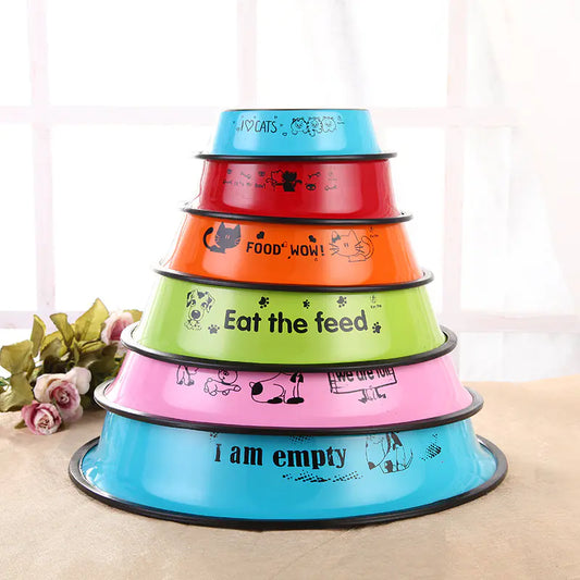 Vibrant Stainless Steel Dog Bowls — Style Meets Function!